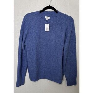 NWT  J Crew Blue Extra Soft Yarn Crew Neck Pullover Sweater Women’s Size M